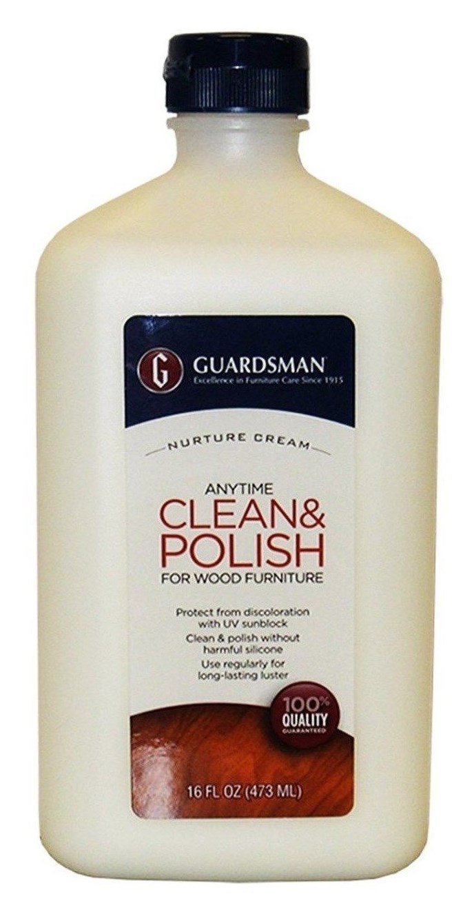 GUARDSMAN ANYTIME CLEAN & POLISH WOOD FURNITURE Lotion CREAM UV Protect 461500