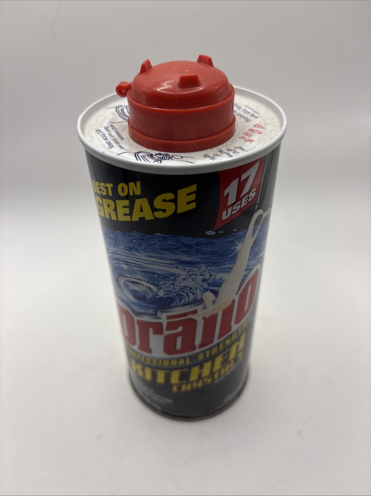 Vtg Drano Professional Strength Kitchen Crystals Clog Remover 18 Oz NEW 2004