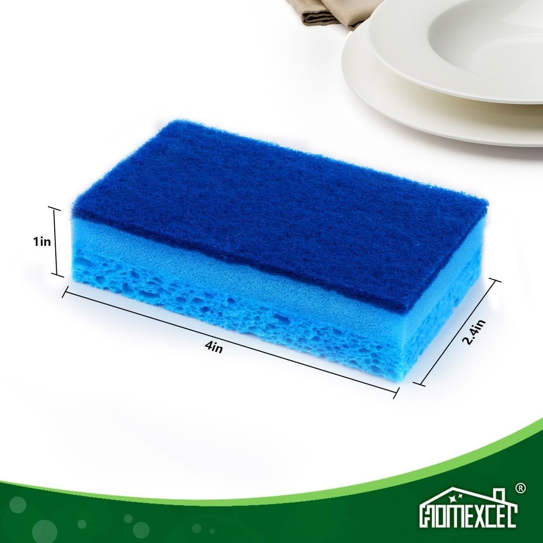 Durable Non-Stick Cookware Safe Sponges – 24 Pack, Ideal for Effortless Cleaning