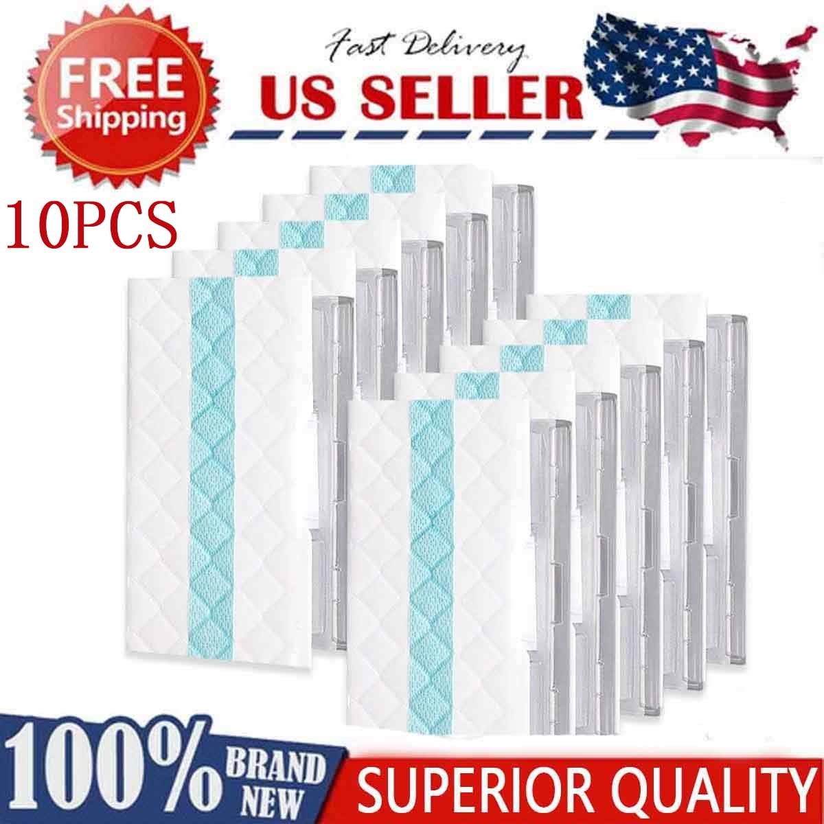 10 Packs, compatible with Shark VM250, VM251, VM252, VM200 VC205 mop mat US