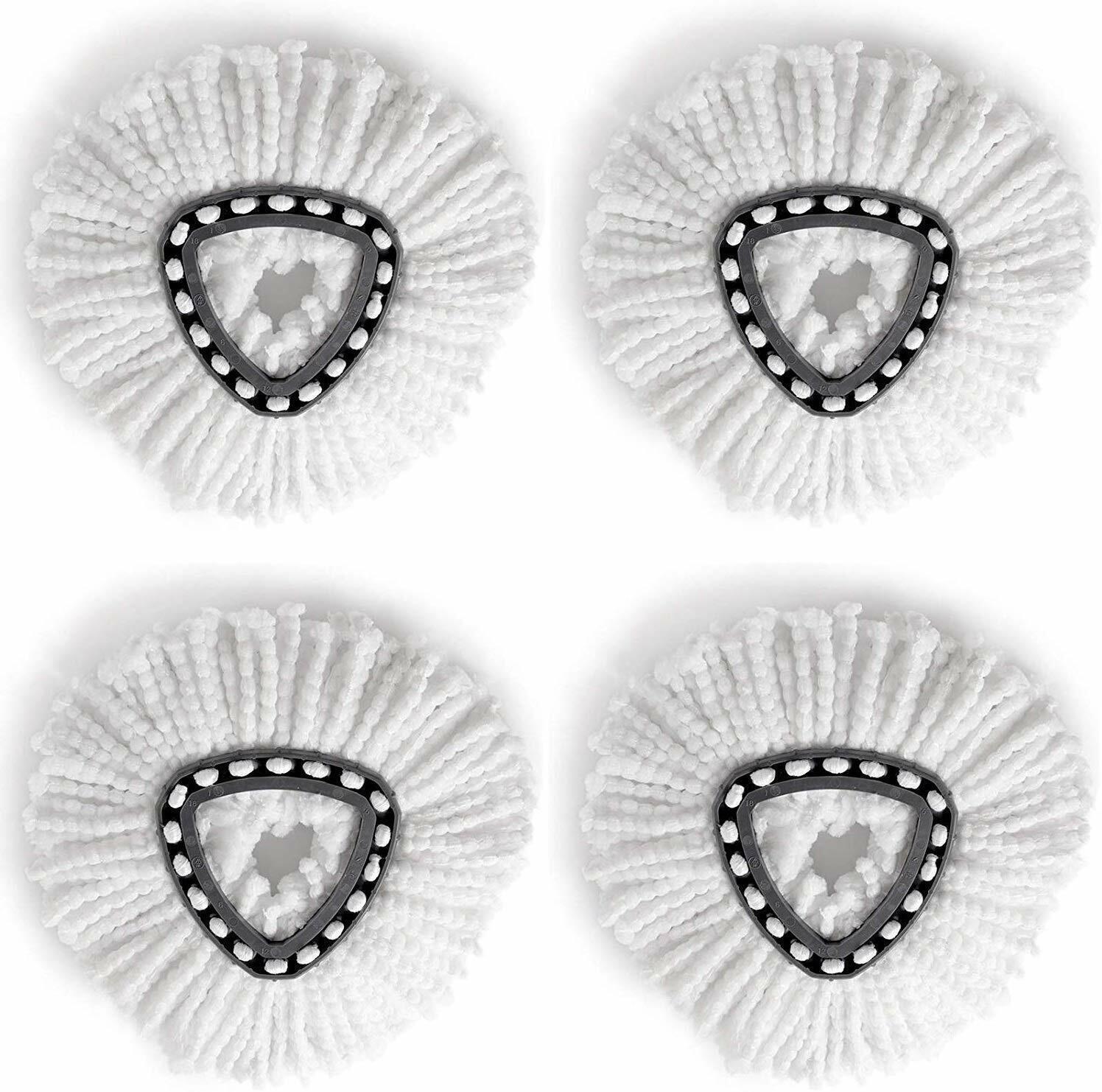 4 x Replacement Microfiber Mop Head Easy Clean Wring Refill For O-Cedar Spin Mop