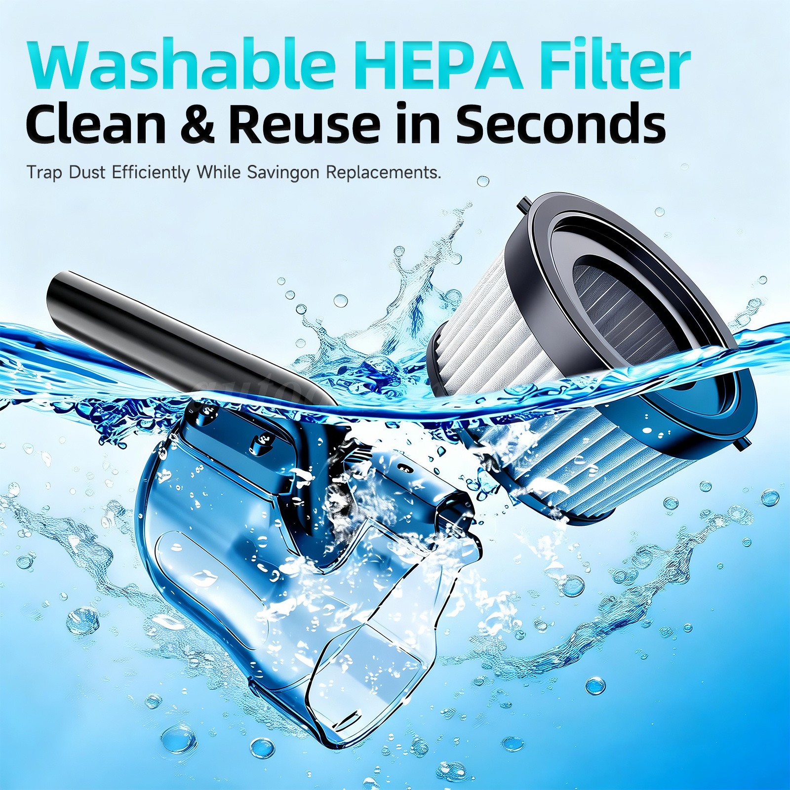 400W Cordless Handheld Vacuum Cleaner Portable Car Auto Home Wireless W/Battery