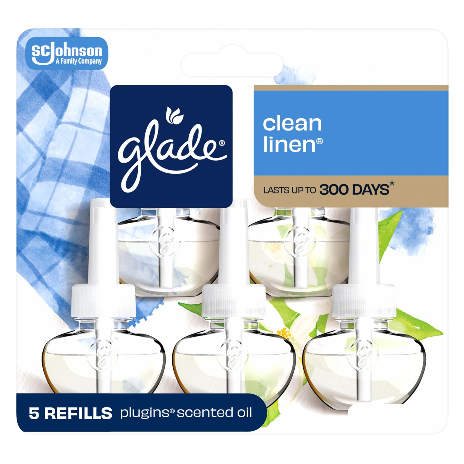 Glade PlugIns Refills Air Freshener, Scented 3.35 Fl Oz (5 Count), Multicolor