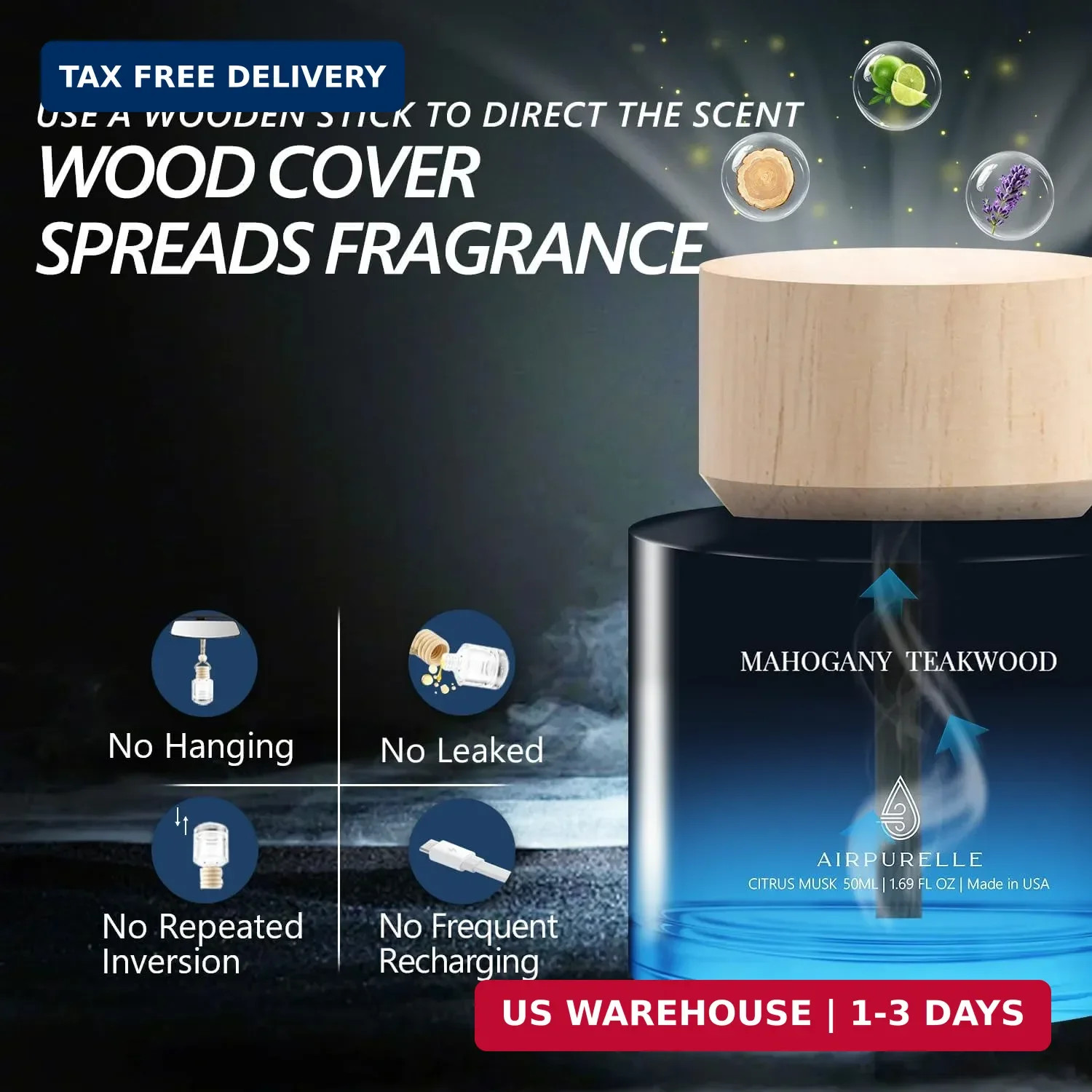 Car Air Freshener 50ML (1.7 FL OZ) Car Air Fresheners Perfume – Mahogany Teakwoo