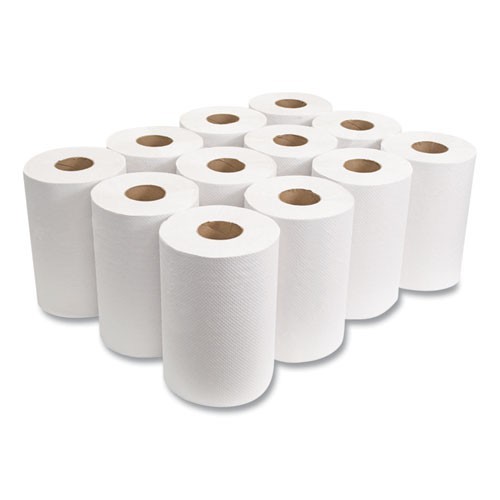 Morcon Morsoft Universal Roll Towels, 1-Ply, 8″ x 350 ft, White, 12 Rolls/Carton