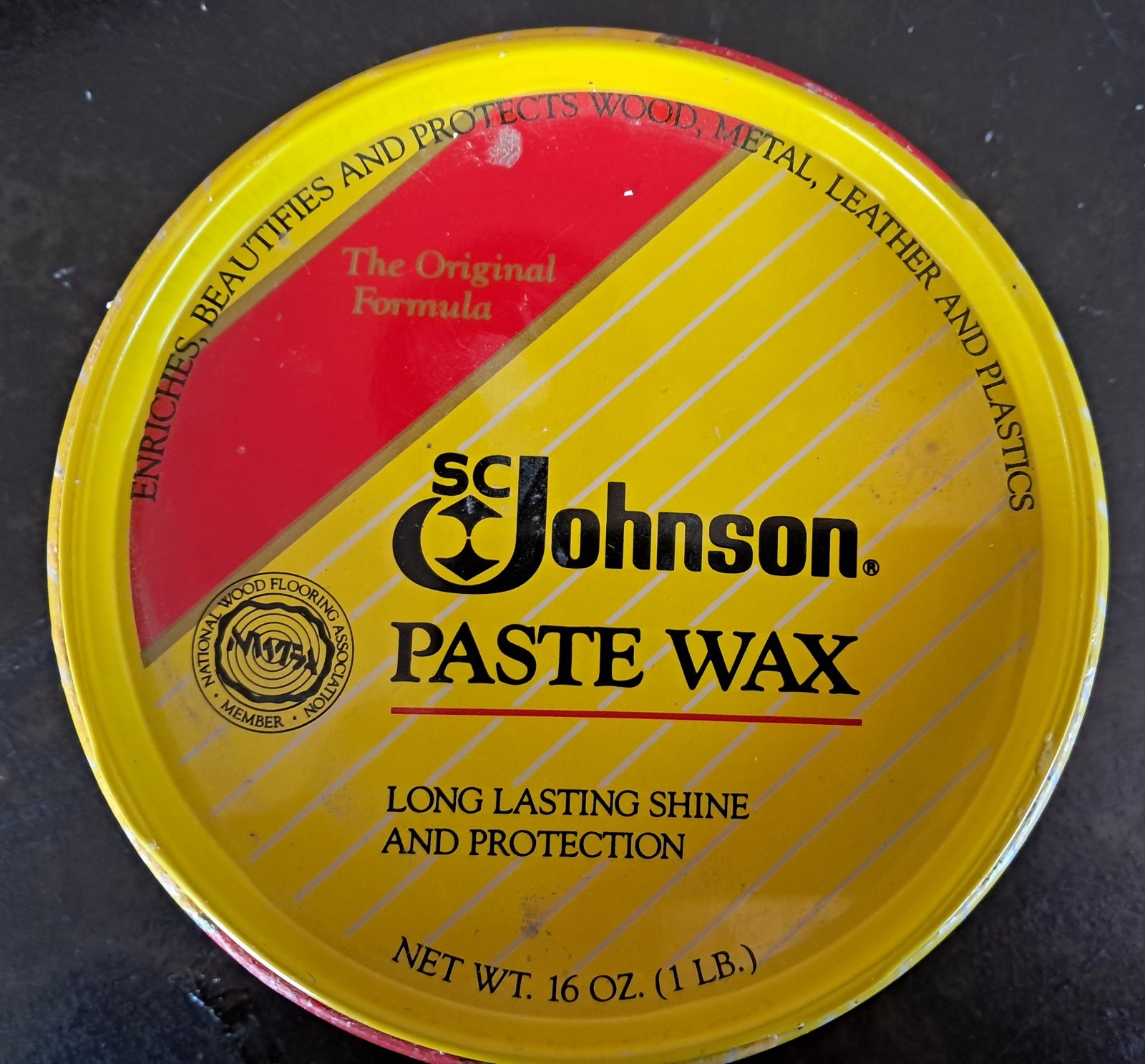SC Johnson Paste Wax Original Formula 16oz Container 18oz Total Weight 90% Full