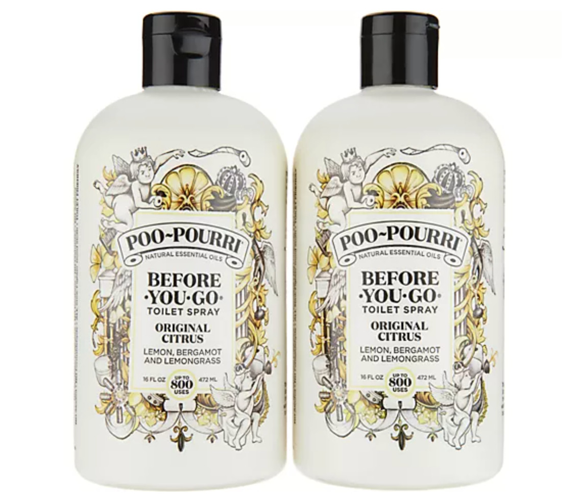Poo-Pourri Bathroom Deodorizer Refill Bottles Set of 2 16oz