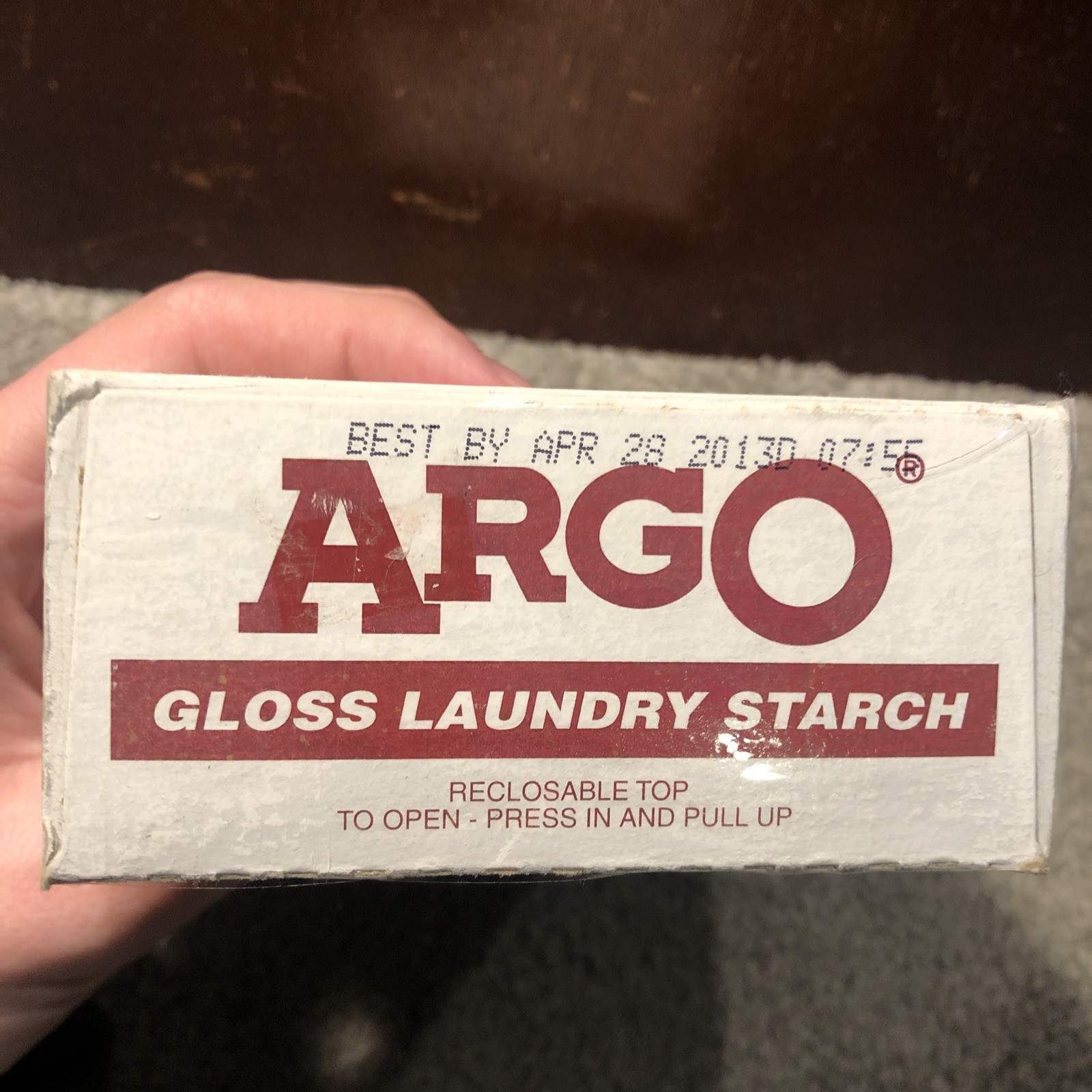 Exp 04/2013 – ARGO Gloss Laundry Starch Red, Removes Greasy Spots 16oz