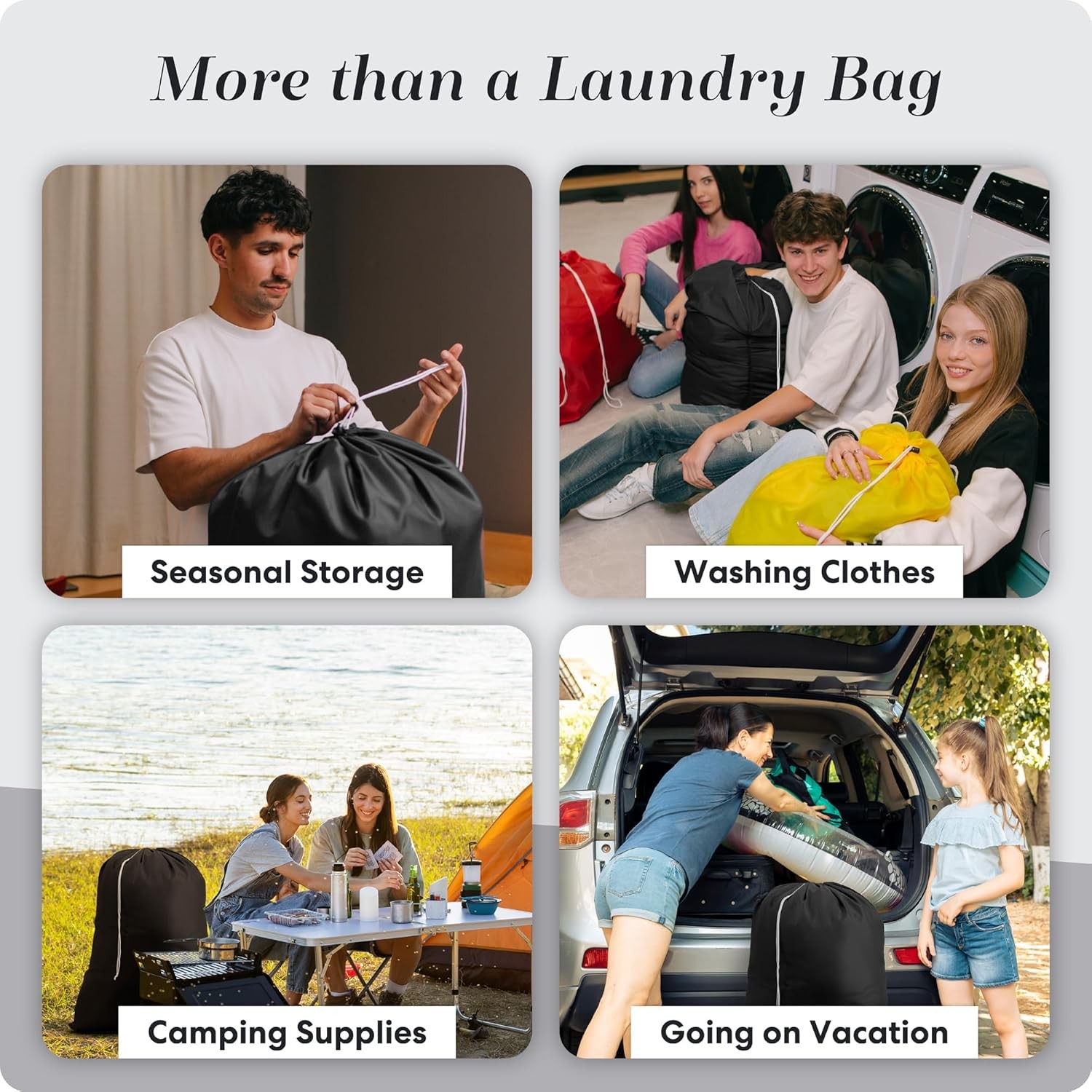 Extra Large Laundry Bags 2 Pack 30” X 40” Heavy Duty XL Organizer Bag Fit USA