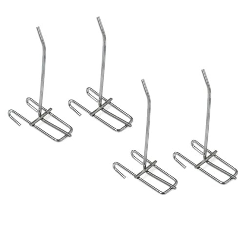 RLECS 4PCS Stainless Steel Hooks 10 cm Heavy Duty Metal Hooks for Multi