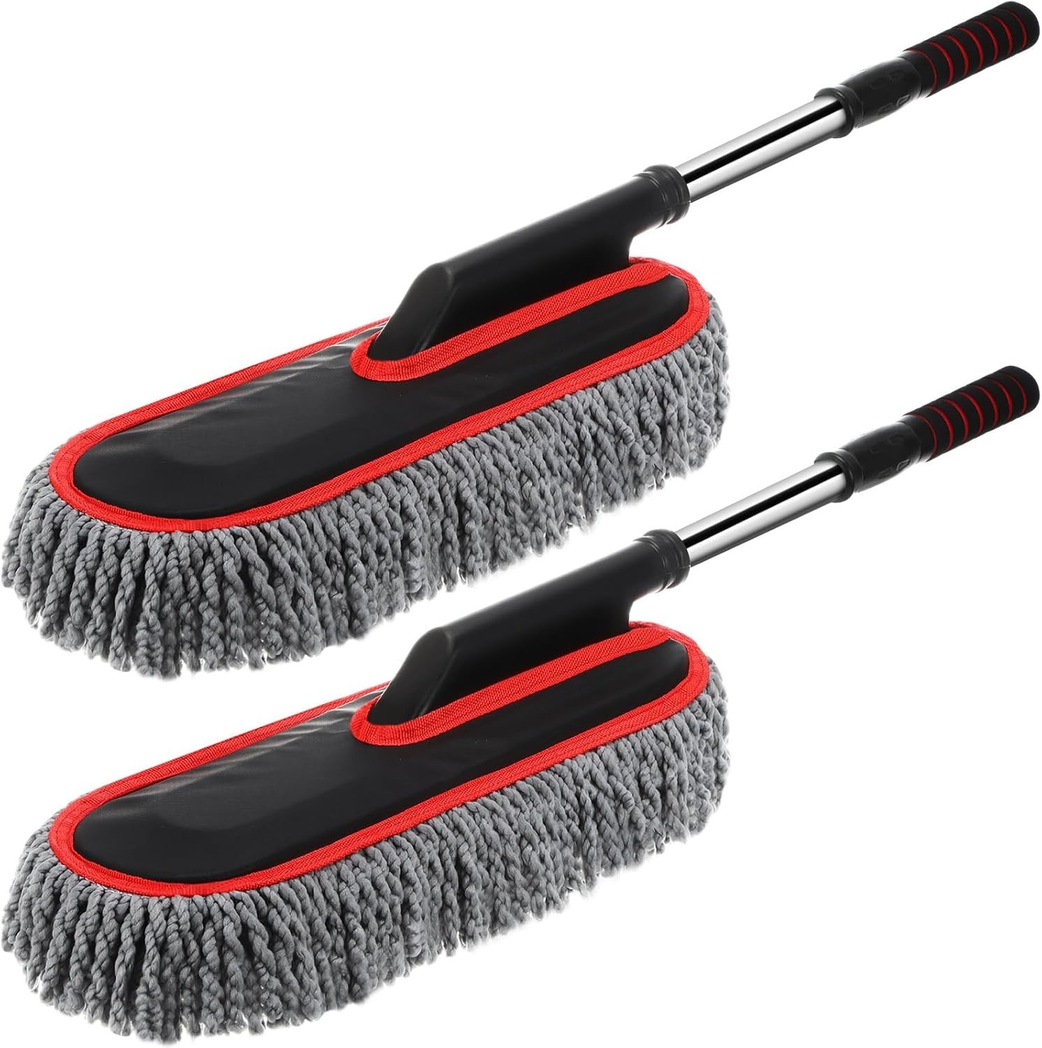 Car Duster Microfiber 2 Pack Extendable Handle Scratch Free Dust Brush Kit