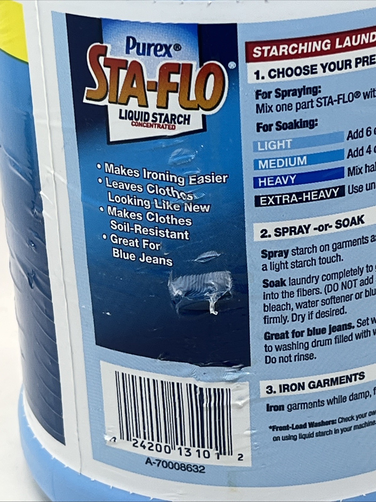 Purex Sta Flo Liquid Starch Concentrated 64 Oz Crafts Discontinued NEW