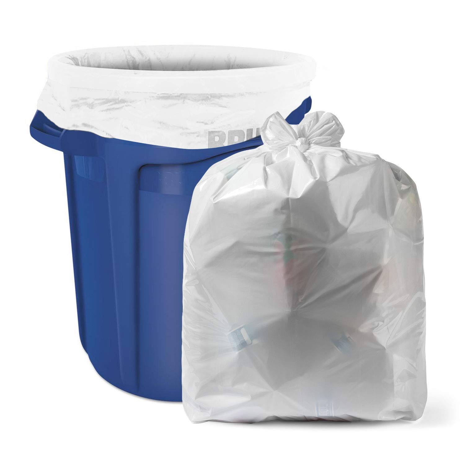 W39 33 Gallon White Trash Bags (Huge Pack of 150) 0.7 MIL – Garbage Bags for …
