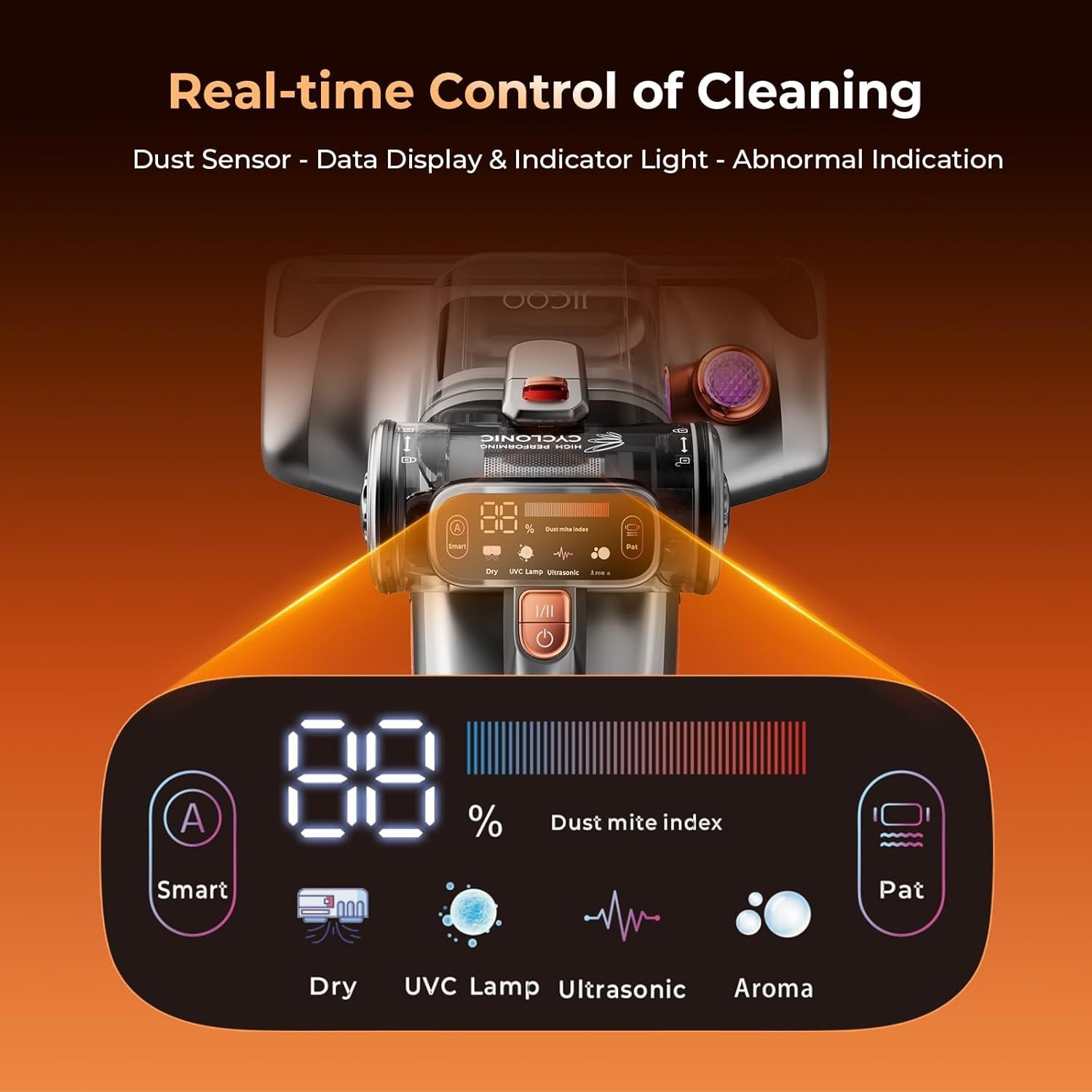 T600 Bed Vacuum Cleaner with UV-C Light, 15Kpa Suction 700W Powerful Double C…