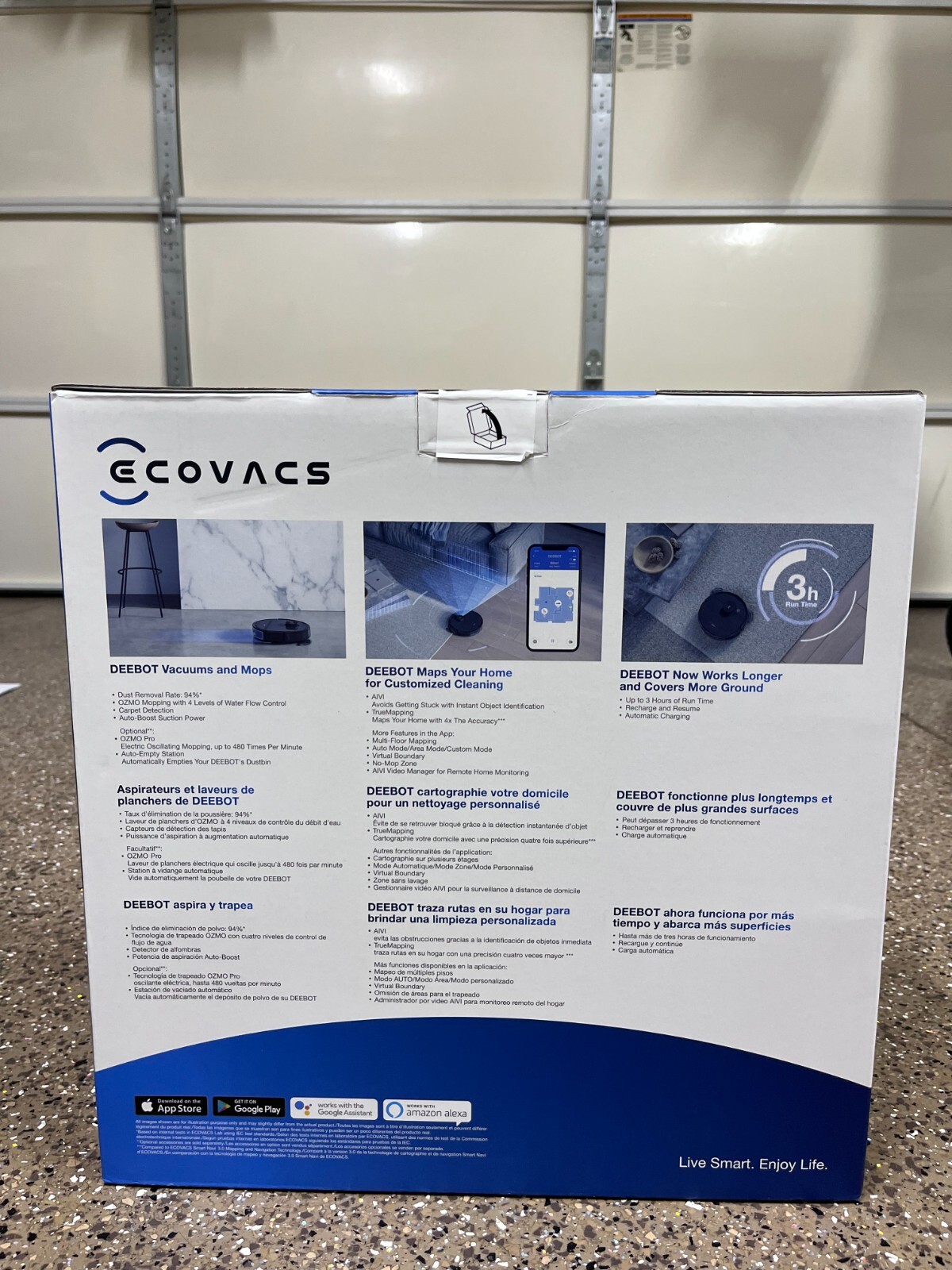 Ecovacs Deebot Ozmo T8 AIVI. New condition has camera 720p camera to watch pet  