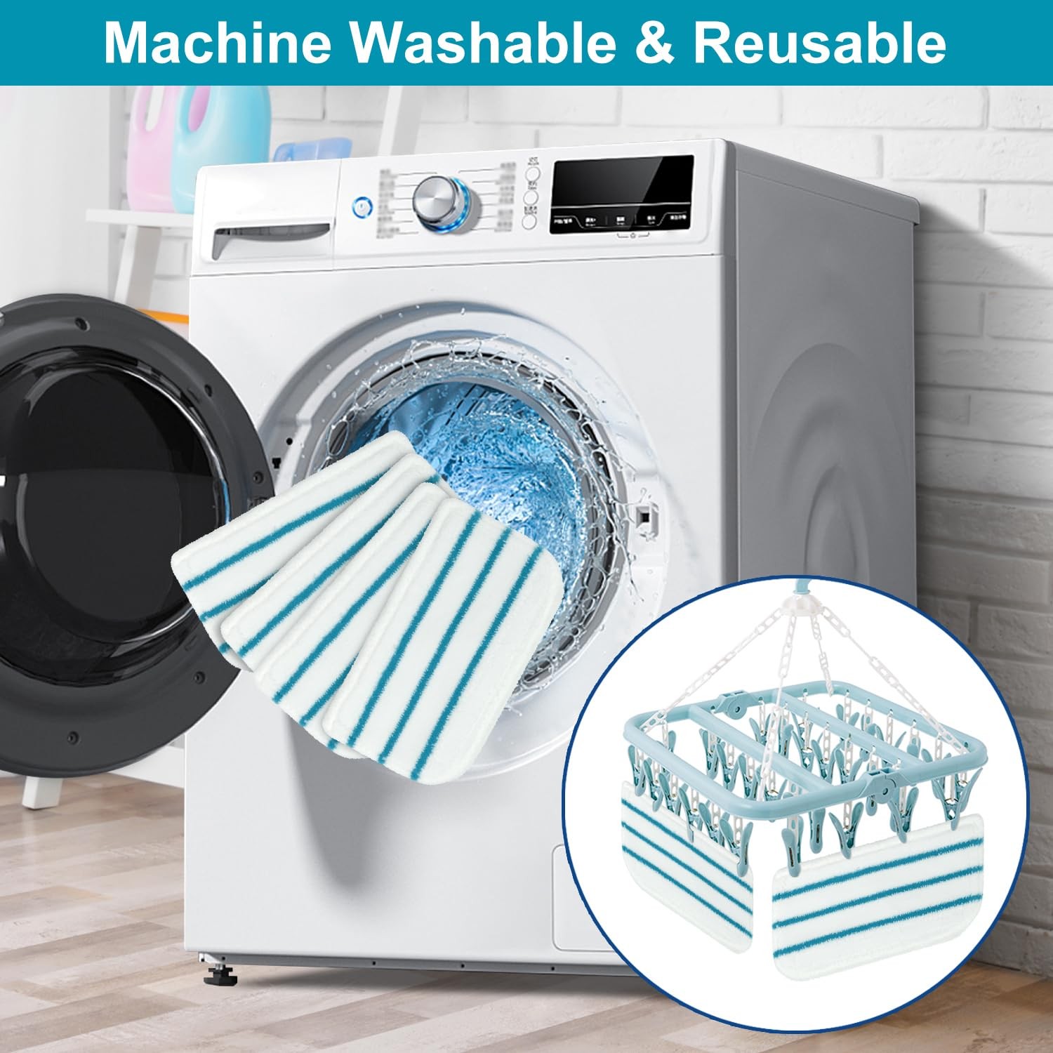 Steam Mop Pads Compatible with Black Decker Steam Mop SM1600, SM1610, SM1620,…