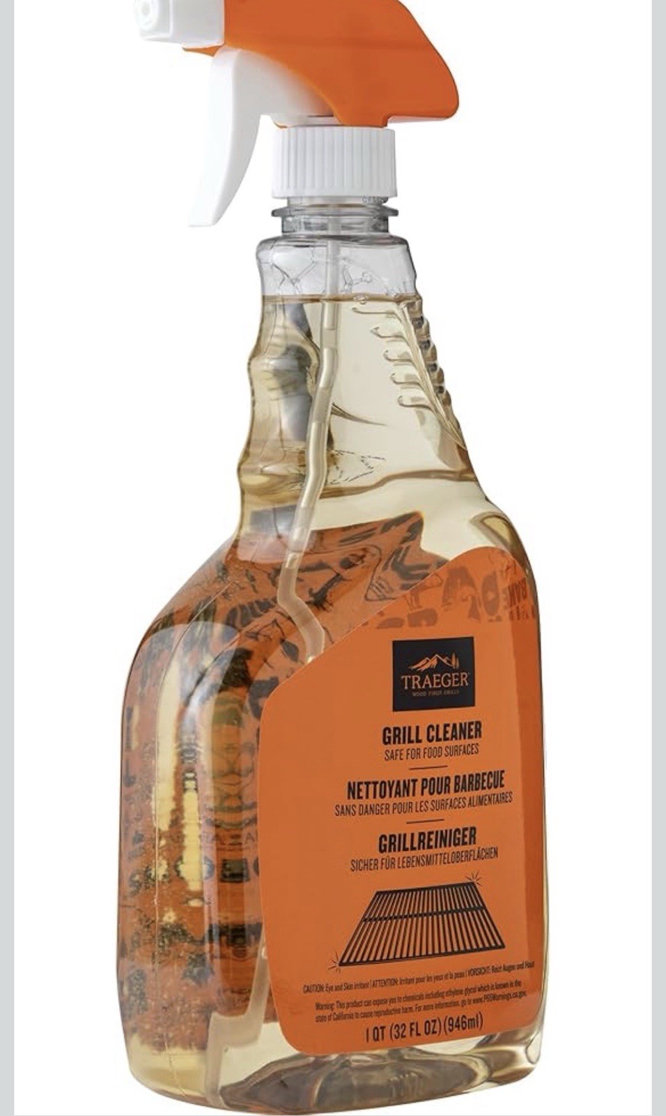 Traeger Grill Cleaner Safe for Food Surfaces 1 QT (32 FL OZ) Each 2 Pack