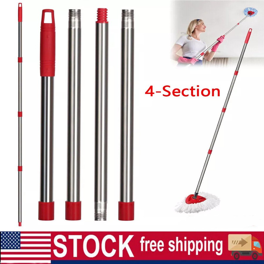 Spin Mop Pole Handle Replacement 4-Section For O-Cedar EasyWring