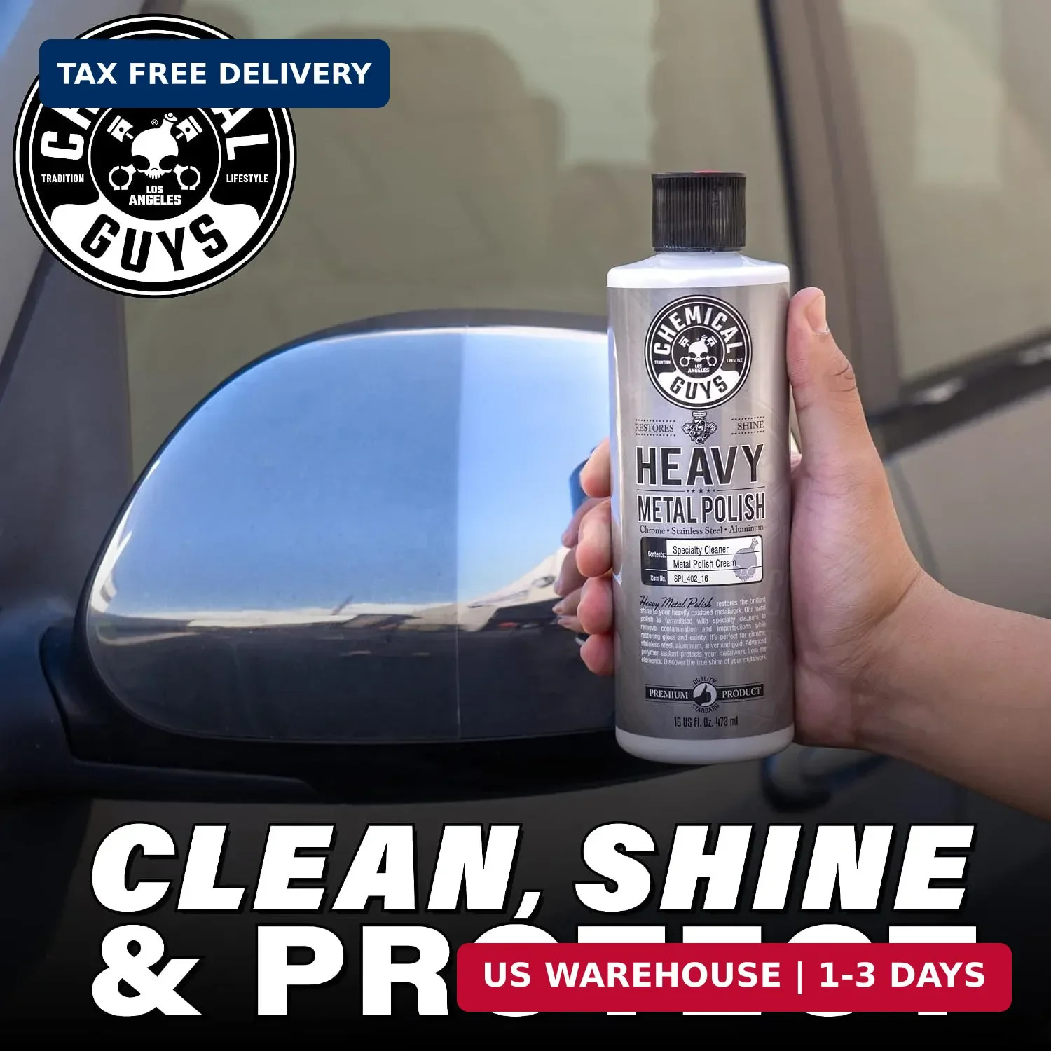 Heavy Metal Polish for Chrome, Aluminum & Stainless, 16 oz