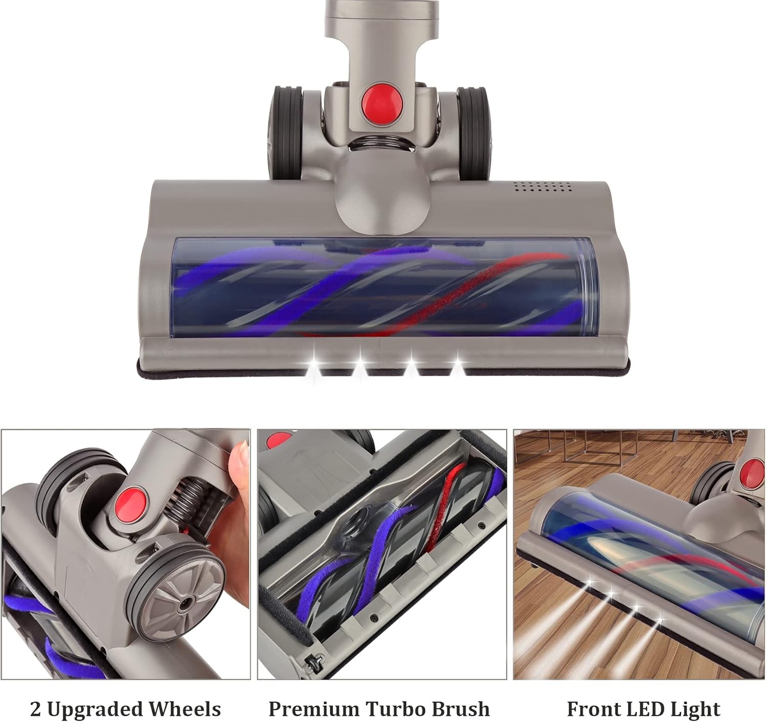Quick Release Brush Cleaner Head for Dyson V15 V11 V10 V8 V7 Vacuum Cleaner