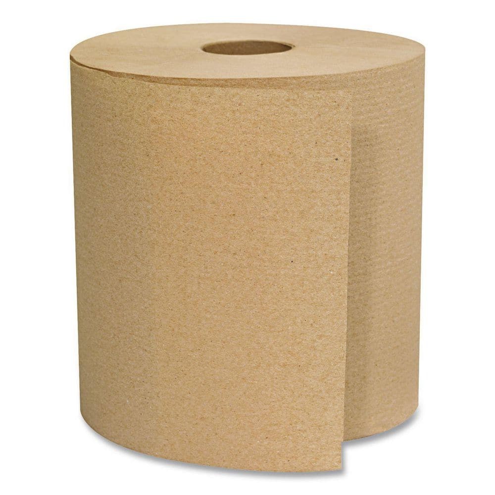 Hardwound Paper Towels 8″ x 300 Ft 1-Ply Brown Roll 12 Ct Commercial Tissue