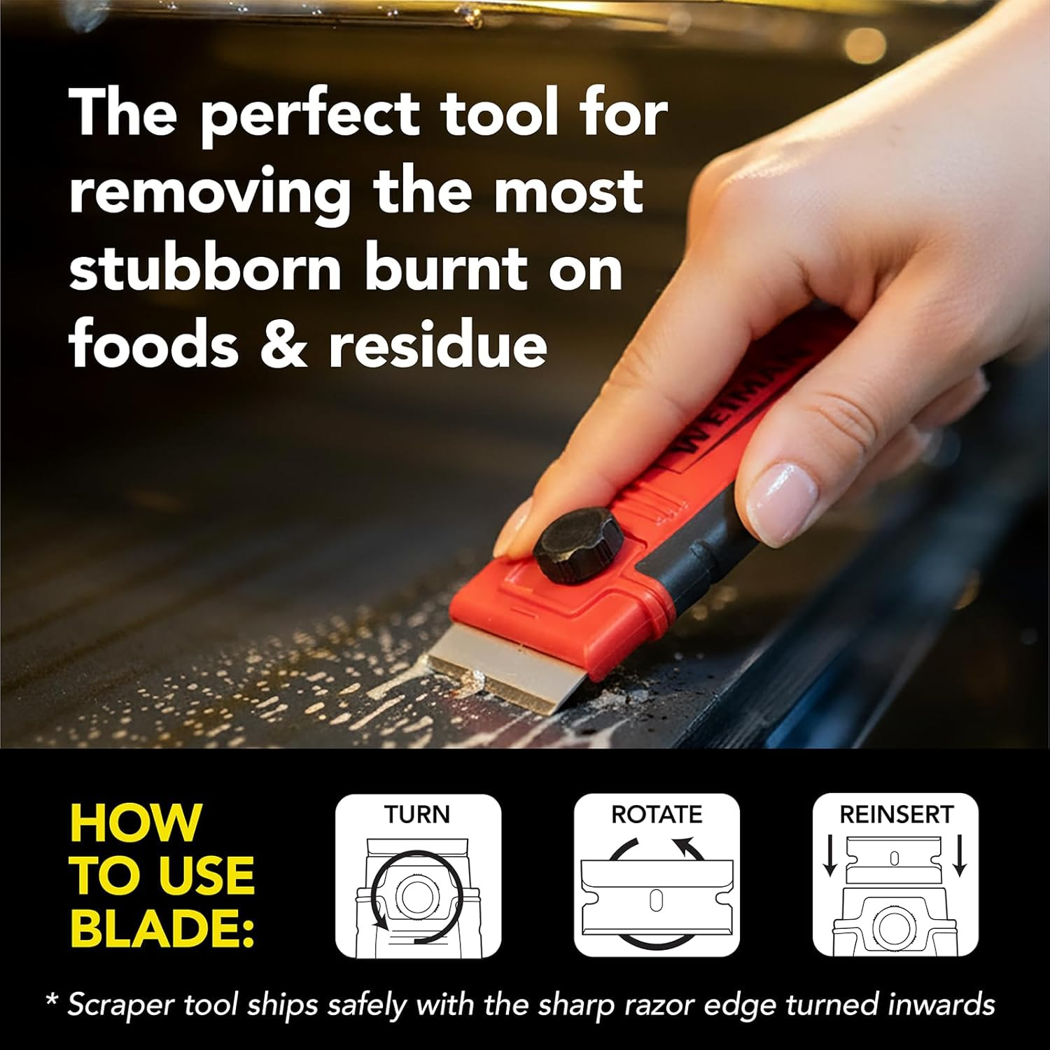Heavy Duty Stove and Oven Cleaner 3 Piece Total Clean Kit, for Baked on Grease,