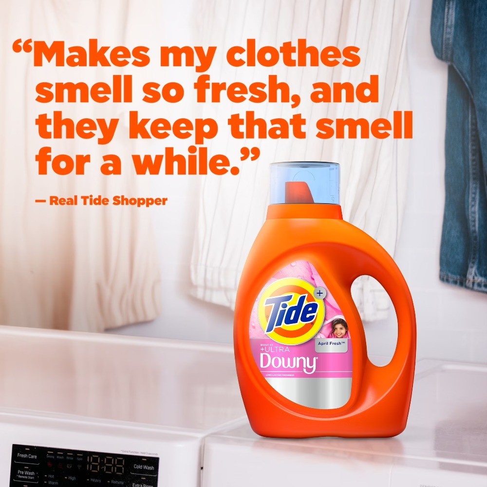 Laundry Detergent Liquid Plus a Boost of Ultra Downy, 27 fl oz, 19 Loads