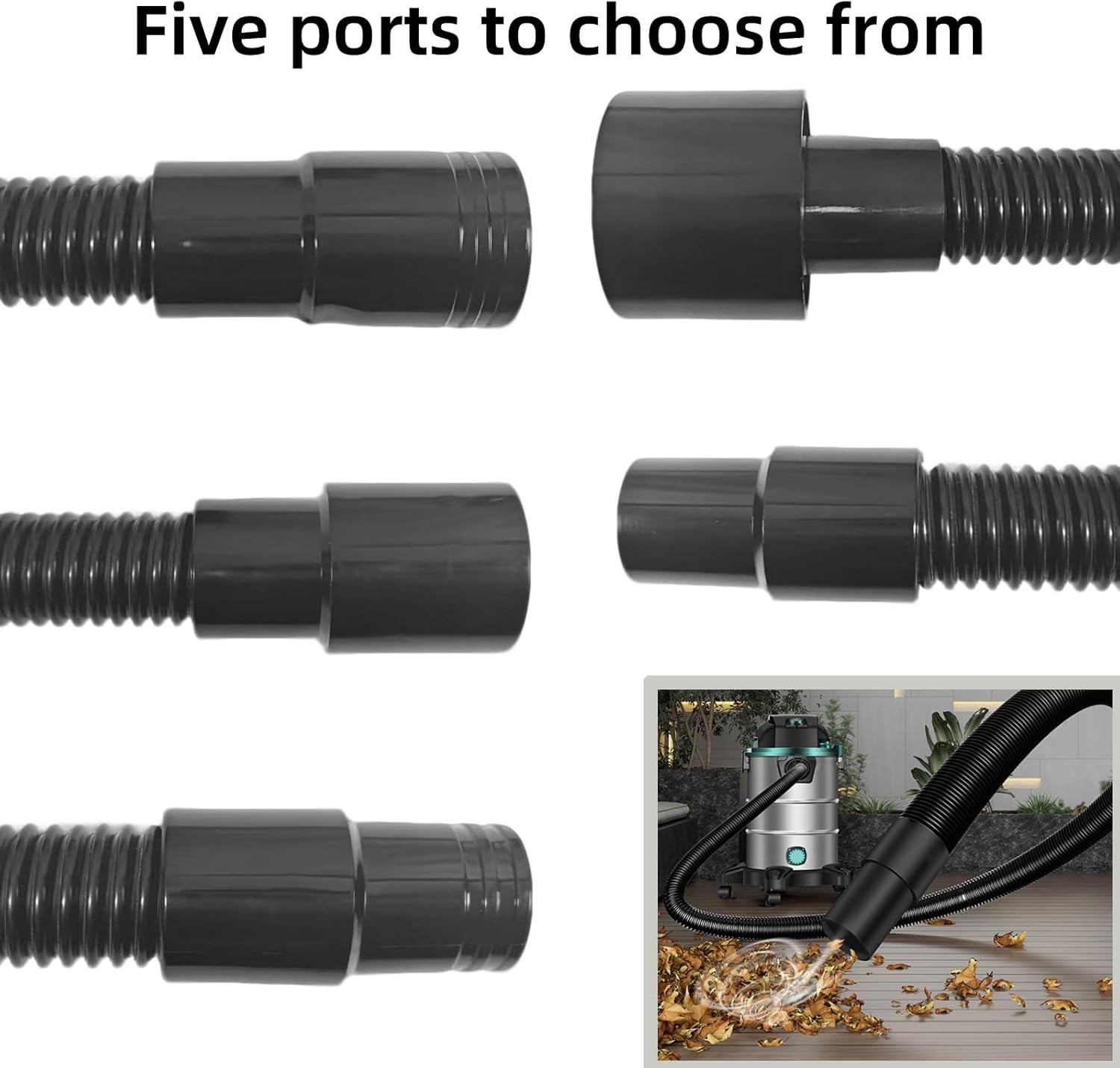 Shop Vacuum Dust Collection Hose Kit, 12 Ft Dust Collection Hose Kit