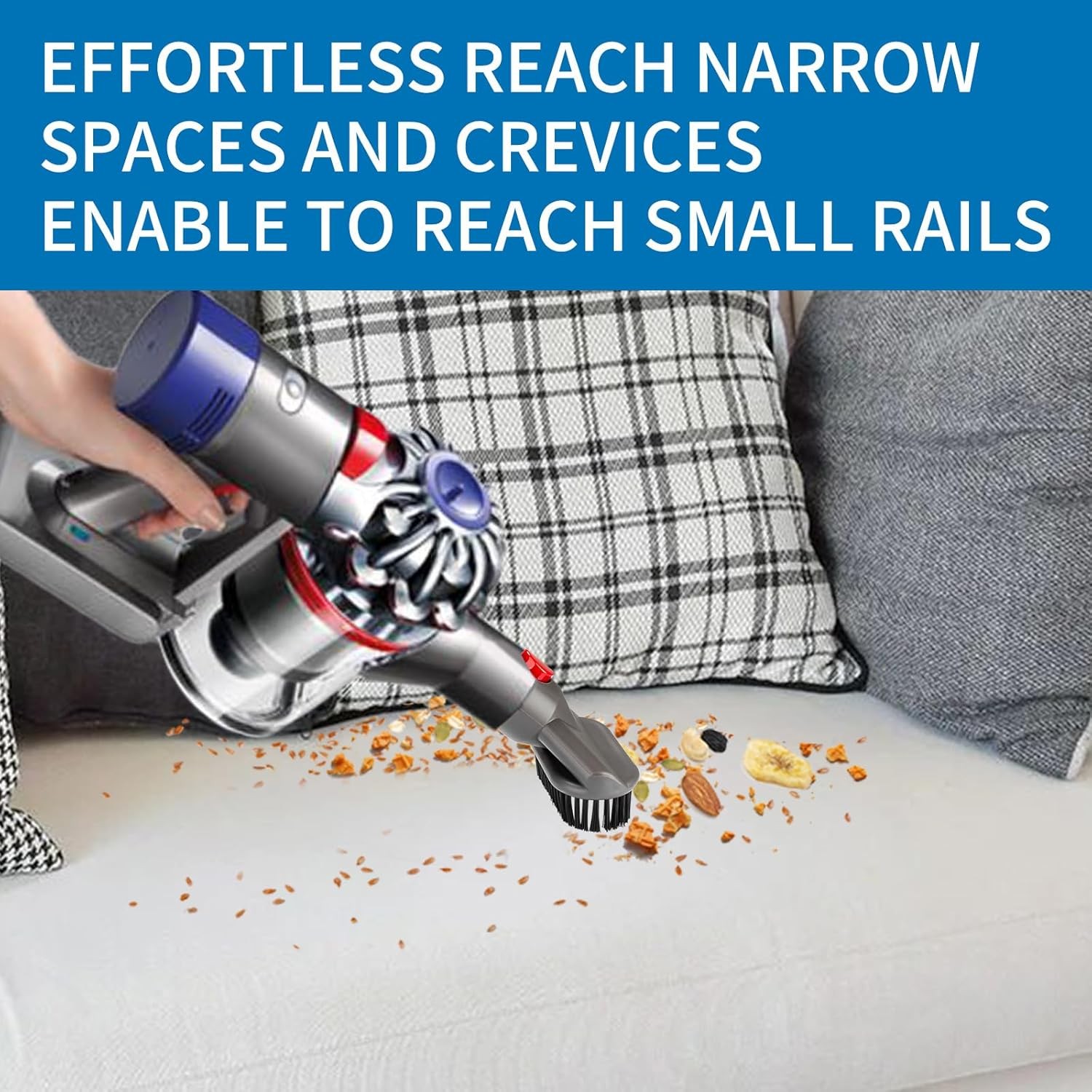 Stubborn Dirt Brush Vacuum Attachment Compatible for V7 V8 V10 V11 V15 Vacuum