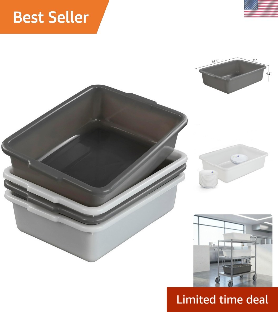 Modern 4-Pack Utility Boxes with Lift-Off Lid – Perfect for Food Prep & Storage