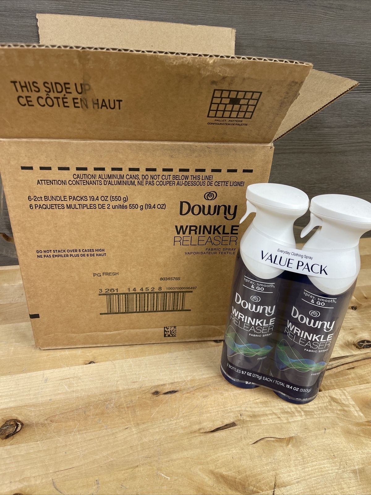 12 Pack Downy Wrinkle Releaser Fabric Spray Light Fresh Scent 9.7 Fl Oz Each New