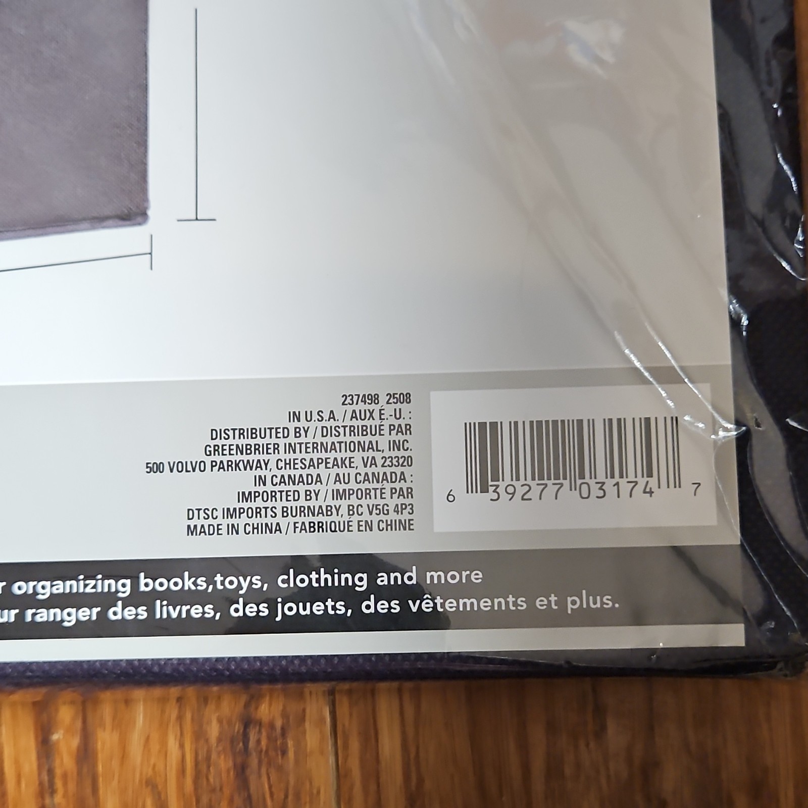 Essentials Collapsible Fabric Storage Basket Gray 11×10.5×10.5in With Handles