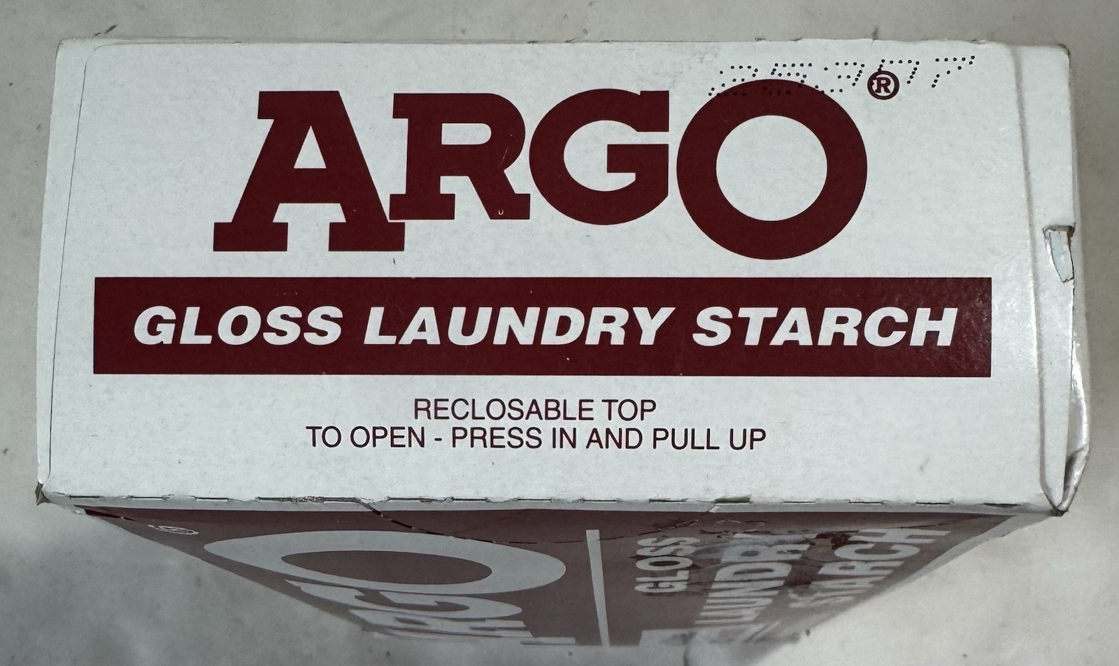 Argo Gloss Laundry Starch Easy to Use Crisp Finish 16oz Discontinued NOS Sealed