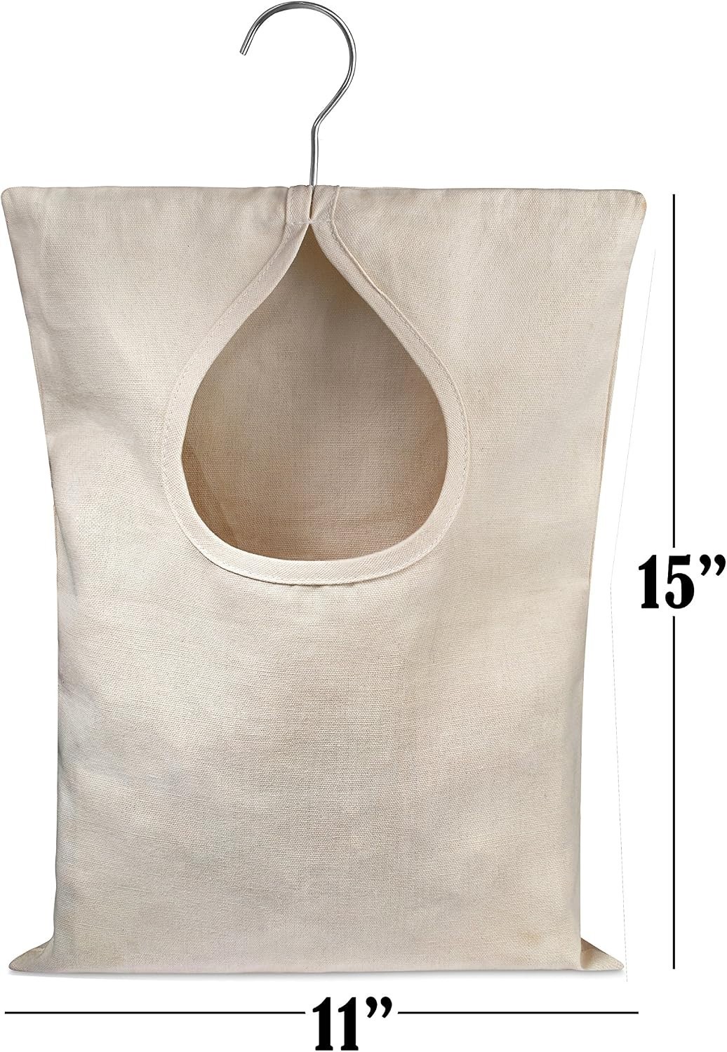 Clothespin Bag 11×15 inch Canvas Heavy Duty for 100 Pins Hanging Organizer