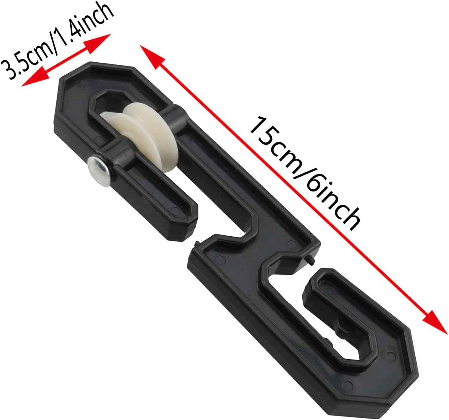 2PCS Plastic Aluminum Clothes Line Separator Spreader Pulley, S-Shaped Clothesli