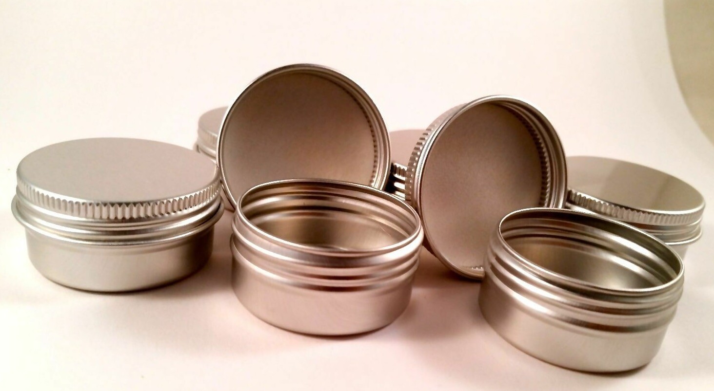 Aluminum Tin Screw Top Round Metal Container With Lid,Storage Jar Travel Tin can