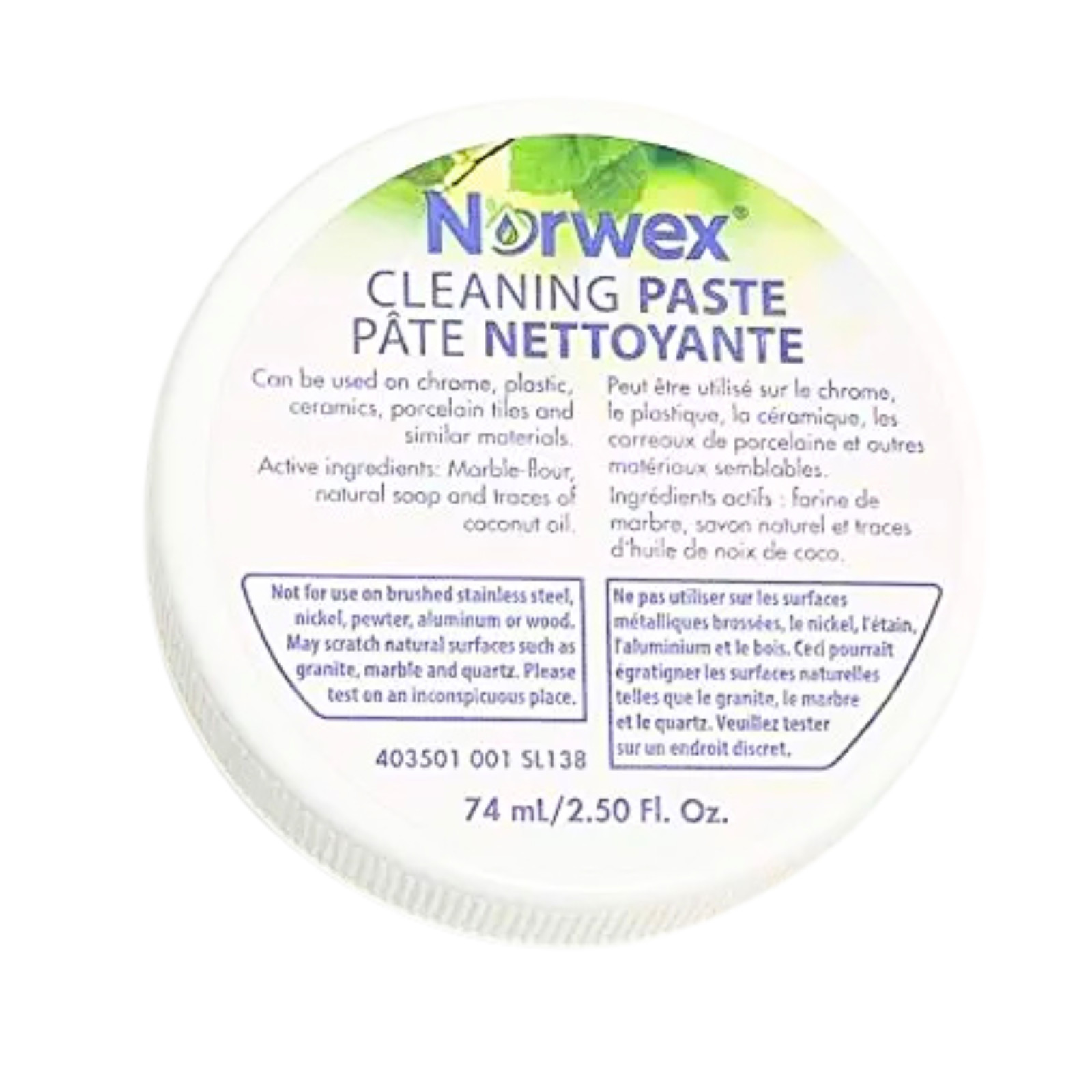 Norwex Cleaning Paste 74ml 2.50 Fl.Oz Stain Removal, Cleans Dirt & Polish