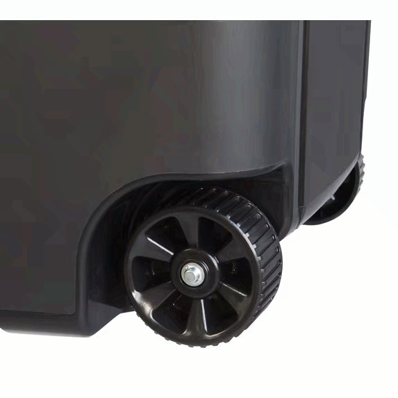 (2 pack) Hyper Tough 45 Gallon Wheeled Heavy Duty Plastic Garbage Can, Black