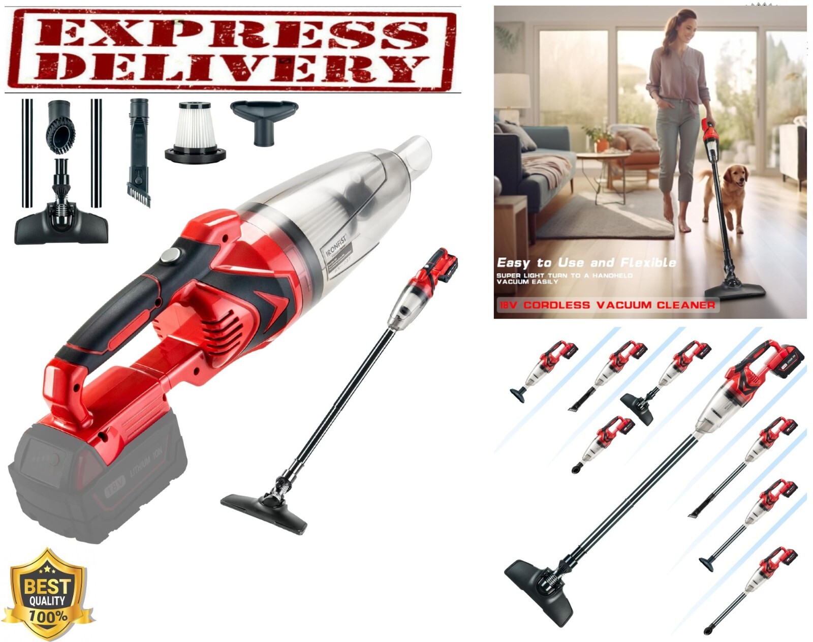 Vacuum Cleaner Milwaukee M18 Batteries Cordless Handheld Portable Floor Car Clea