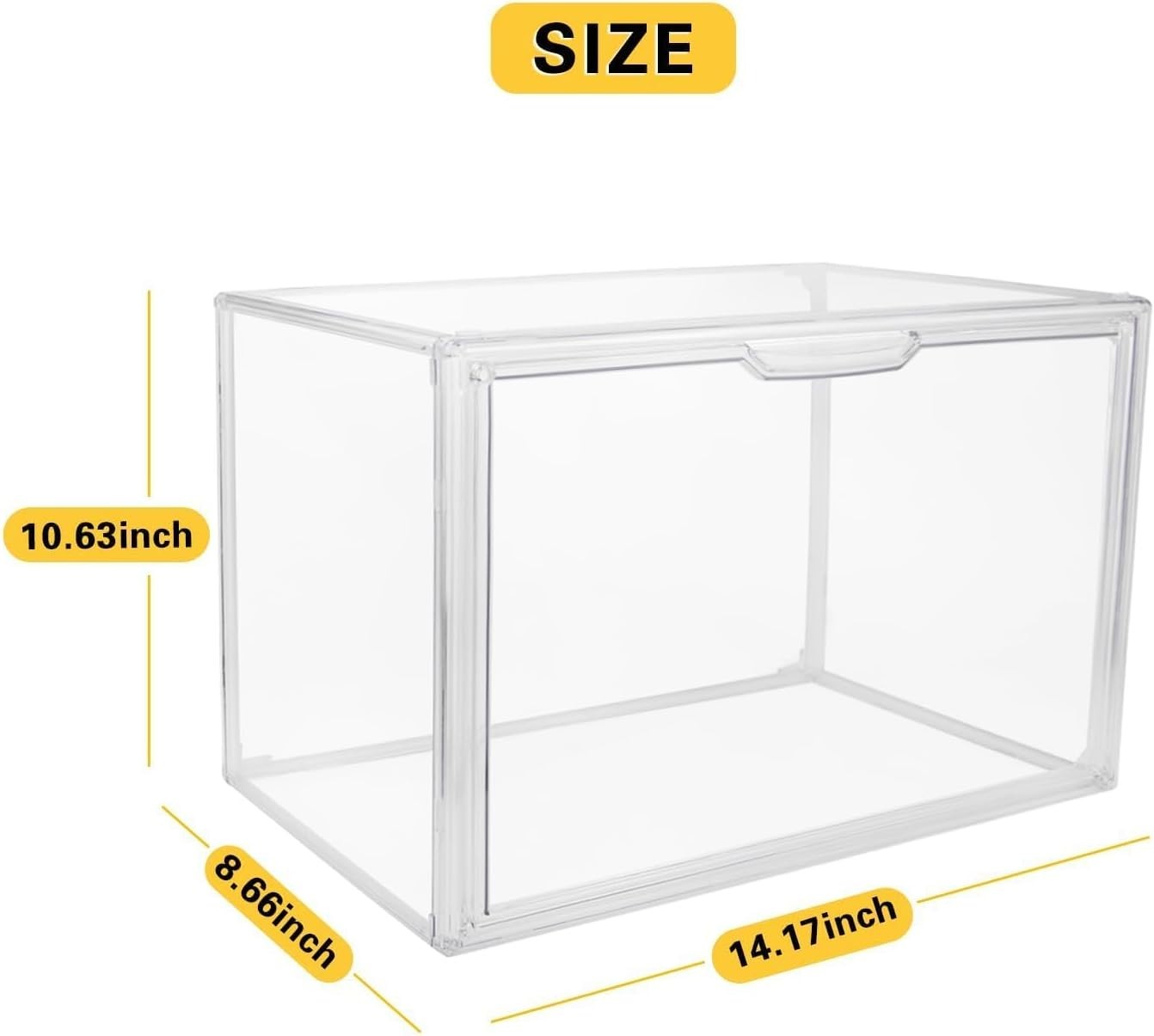 Transparent Collectibles Display Case with Lift-Off Lid – Space-Saving Design