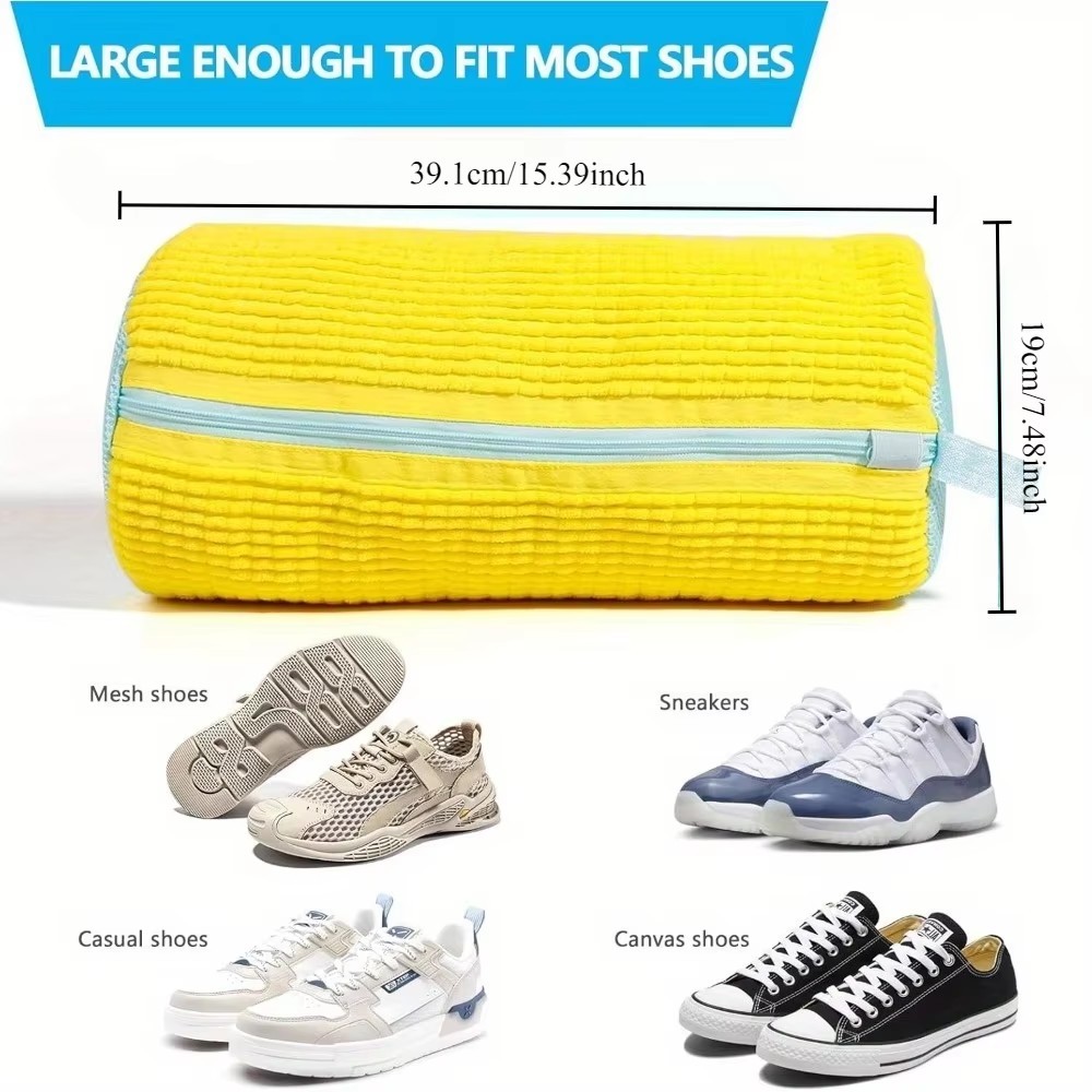 Shoe Washing Machine Bag 39x19cm Chenille Sneaker Laundry Wash Protector