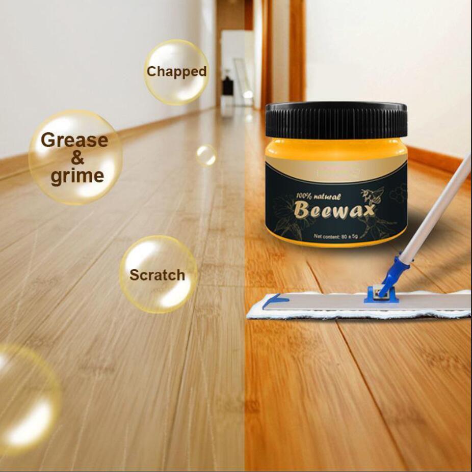 2Pcs Beeswax Furniture Polish,Wood Seasoning Beewax Natural Wood Wax Traditional