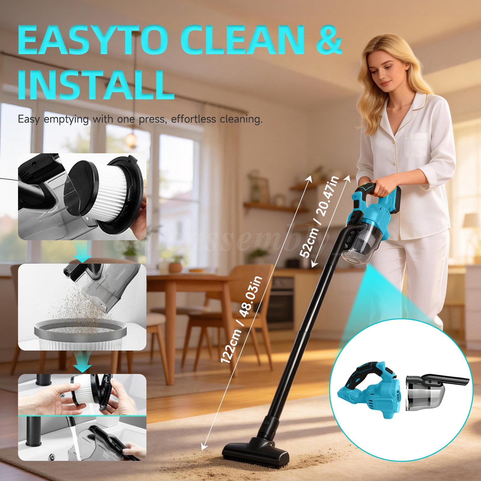 400W 5 In 1 Cordless Handheld Vacuum Cleaner Portable Car Auto Home Wireless