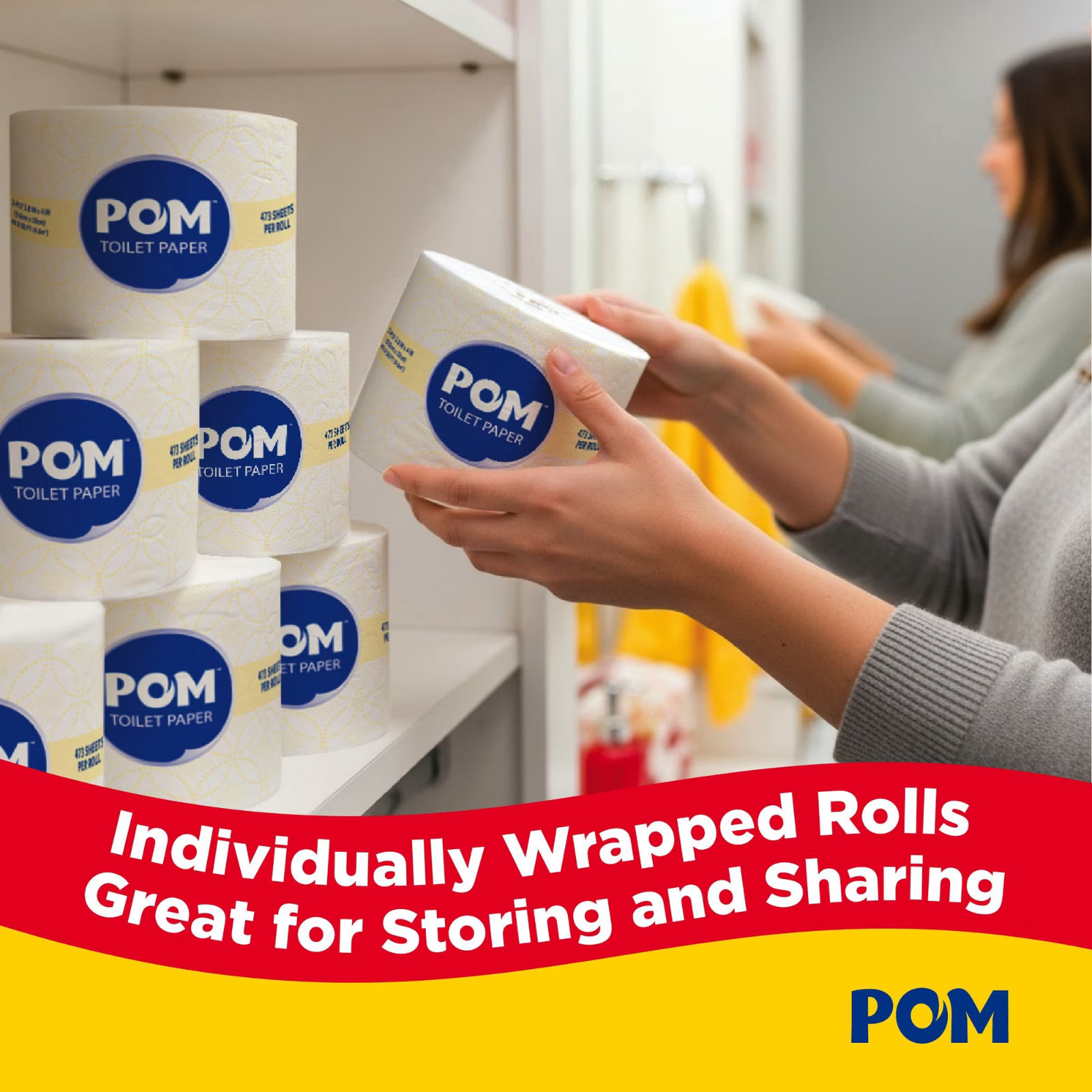 POM 2-Ply Toilet Paper 45 rolls, 473 sheets/roll
