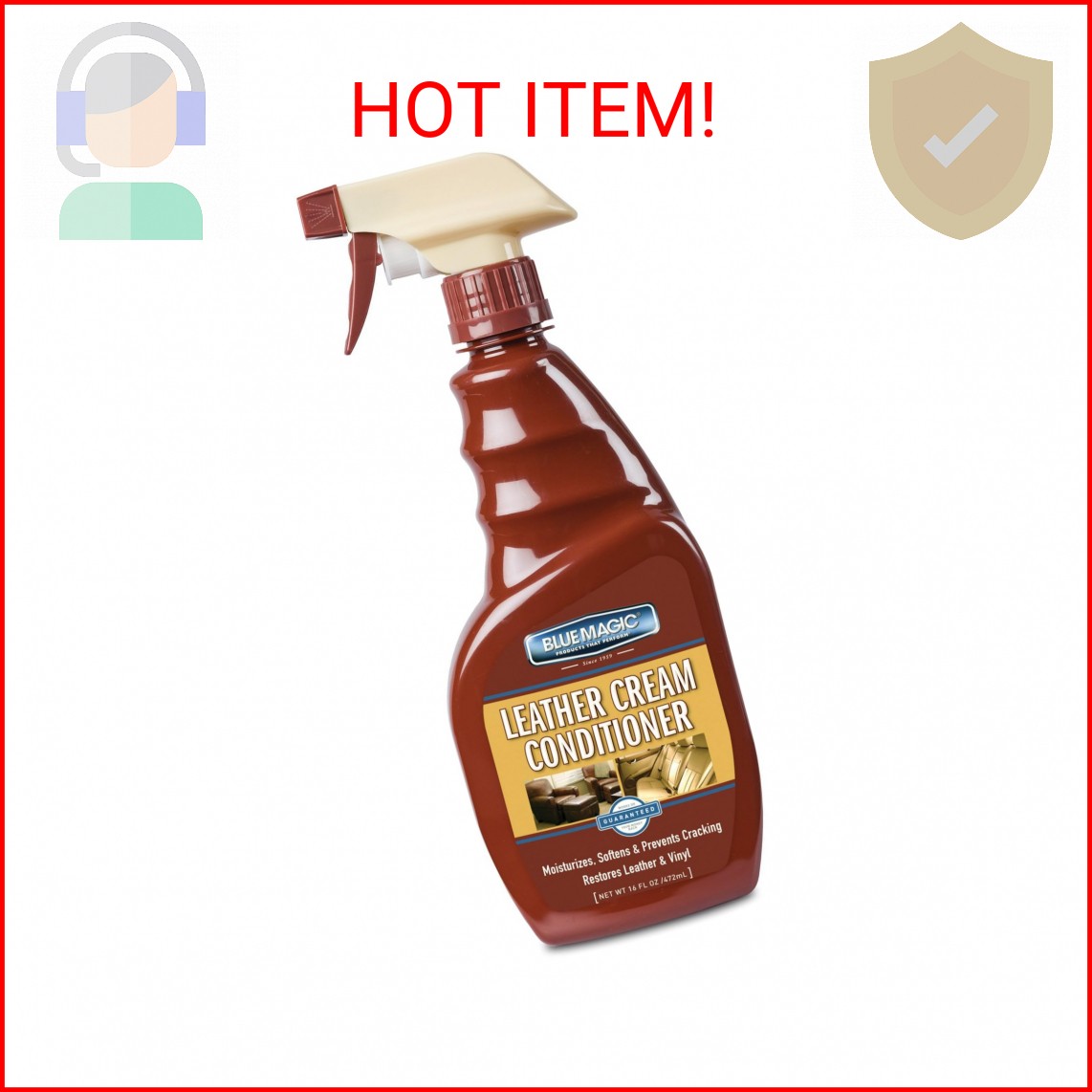 Blue Magic 850 Leather Cream Conditioner – 16 fl. oz.