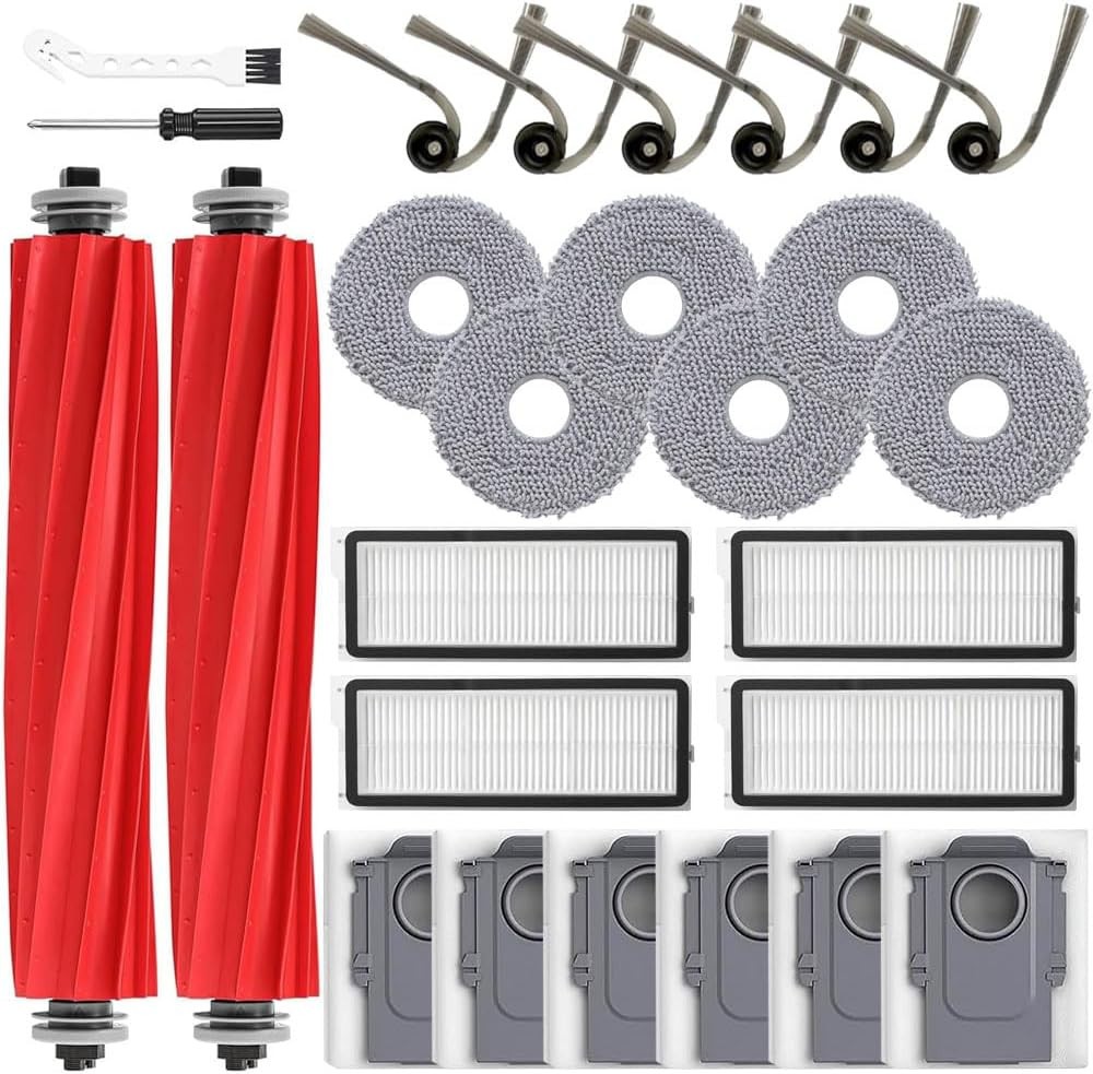 26 Pcs – Replacement Accessories For Roborock QV 35A, QV 35S, QR 598, QR 798 Vac