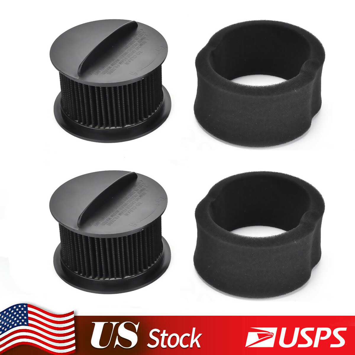 2 Pack Washable Filter & Foam for Bissell PowerForce Helix Bagless 1240U, 1240V