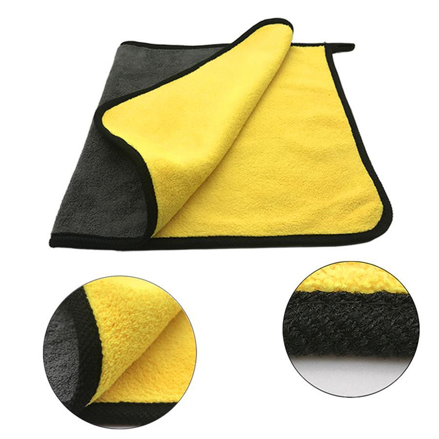 1pcs Microfiber Cleaning Towel Thicken Soft Drying Cloth Car Body Washing Towels
