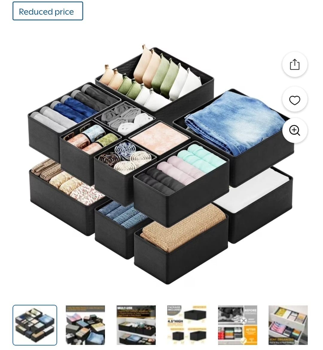 Zhijybo 12 Pack Drawer Organizer