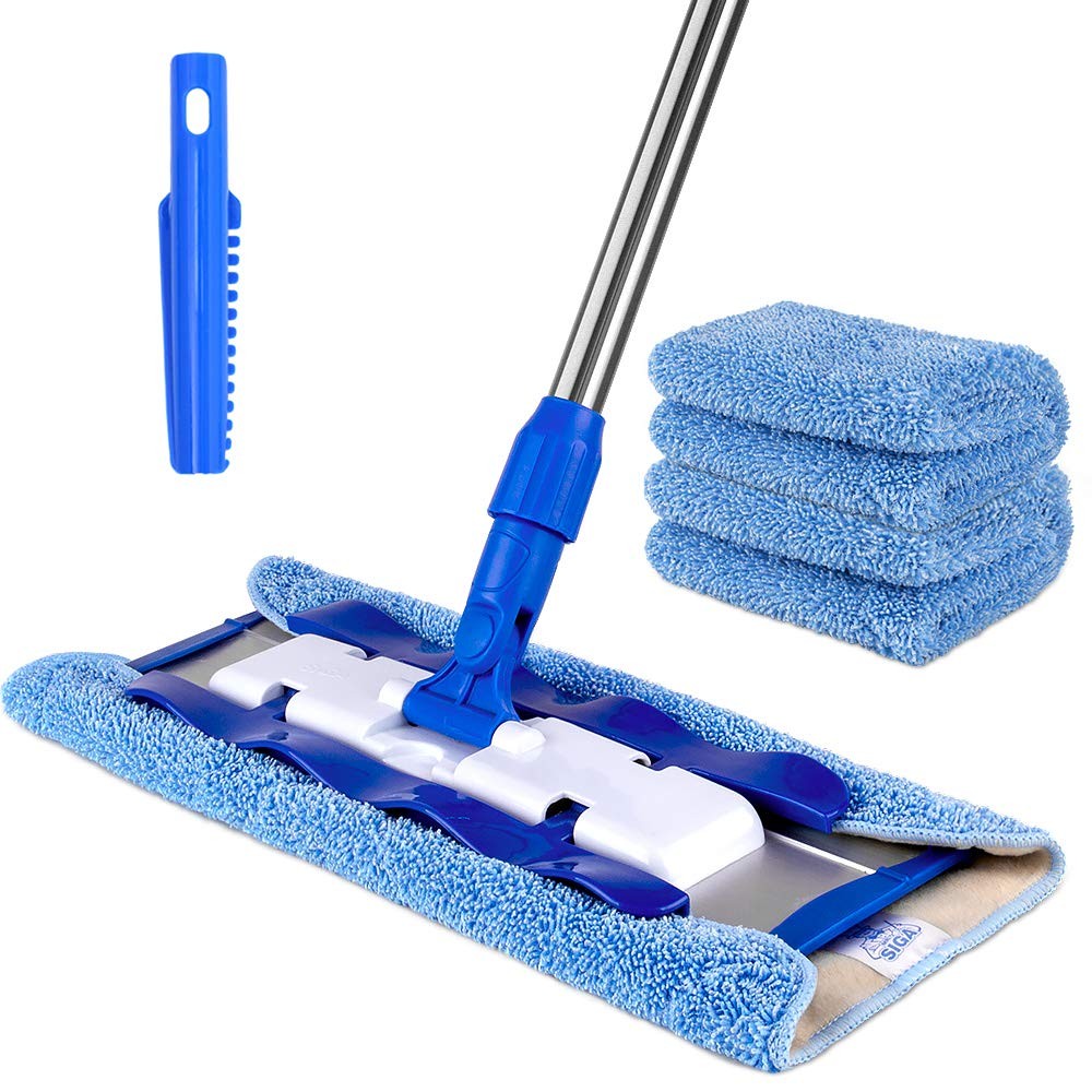 Professional Microfiber Mop for Hardwood Laminate Tile Floor Cleaning Stainle…